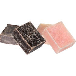 Ideas4seasons Amberblokjes/geurblokjes - roos en musk - 6x stuks - huisparfum - Amberblokjes