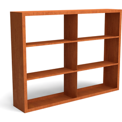 Egura cortenstaal houtopslag onderverdeling 6 vakken 2000x385x1500 mm