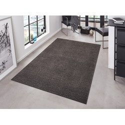 Laagpolig Velours Vloerkleed - Designer Pure - Antraciet - 140x200 cm