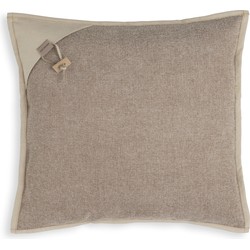 Knit Factory Hope Sierkussen - Beige - 50x50 cm - Inclusief kussenvulling