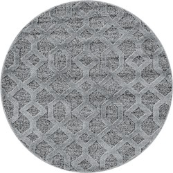 Sofia Modern Grijs Rond vloerkleed - - 200 X 200 CM