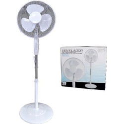 Gerimport staande ventilator 3 snelheden - 40 cm - 45 watt - Wit