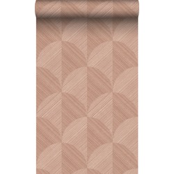 Origin Wallcoverings eco-texture vliesbehang 3D-motief terracotta roze - 50 x 900 cm - 347937