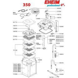 Eheim filter professional 4E 350 inclusief filtermassa