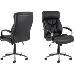 Bureaustoel - Zwart PU leer - Draaibaar - 83x65x120cm - Bjorna