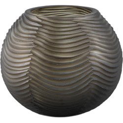 PTMD Vaas Elichi - 20x20x17 cm - Glas - Bruin