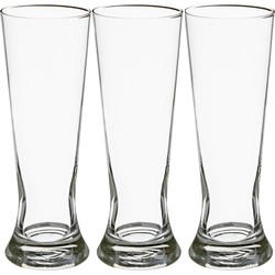 Secret de Gourmet Bierglazen - 12x stuks - transparant - 370 ml - 21 cm - Bierglazen