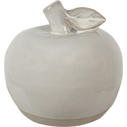 Clayre & Eef Decoratie Appel 13 cm Beige Porselein