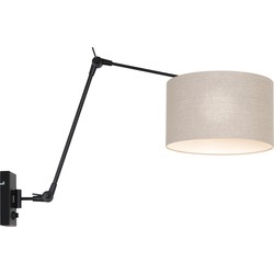 Moderne Wandlamp Luxora Grijs