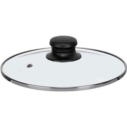 Universele pannendeksel voor pannen van 20,5 cm - glas - stoomgaatje - D20.5 x H6 cm - Pannendeksels