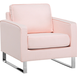 Beliani VIND - Fauteuil-Roze-Polyester