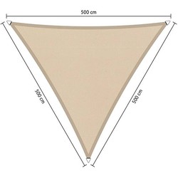 Shadow Comfort waterafstotend driehoek 5x5x5m Roma
