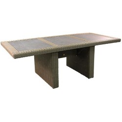 Dining tafel 220x100cm Wicker HM02 Kobo - stof 239 incl 3x inlay