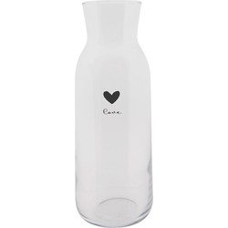 Clayre & Eef Karaf  1000 ml Glas Hart Love Waterkan