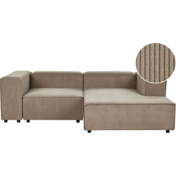 Beliani APRICA - Modulaire Sofa-Bruin-Corduroy