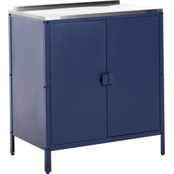VILAMA - Buitenkeukenkast - Blauw - Staal