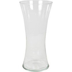 Gerimport Bloemenvaas - transparant - glas - 36 x 18 cm - decoratie - Vazen