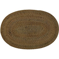 HSM Collection-Placemat Ovaal S/4-45x30x2-Naturel-Rotan