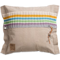Knit Factory Julia Sierkussen - Multicolor - 50x50 cm - Inclusief kussenvulling