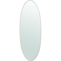 PTMD Serine White Steel Oval Mirror Small