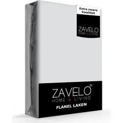 Zavelo Flanel Laken Licht Grijs-2-persoons (200x260 cm)