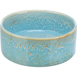 TRIXIE VOERBAK / DRINKBAK KERAMIEK BLAUW 16X16 CM 900 ML