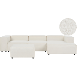 Beliani APRICA - Modulaire Sofa-Wit-Bouclé