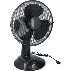 Voordelige tafel ventilator zwart 30 cm - Ventilatoren