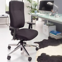 Pippa Design verstelbare bureaustoel - zwart