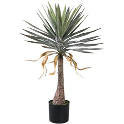 PTMD Kunstplant Yucca - 66x66x90 cm - Plastic - Zwart