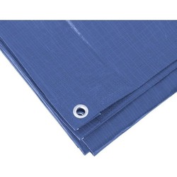 Benson afdekzeil/dekzeil - blauw - 6 x 8 meter - dekkleed/zeil - met bevestiging ogen - grondzeil - Afdekzeilen