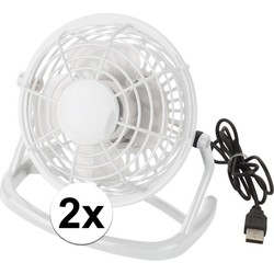 Bureau ventilator met USB 2 stuks - Ventilatoren