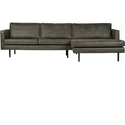 BePureHome Rodeo Chaise Longue Rechts - Eco-leder - Army - 85x300x155