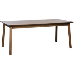Eettafel Donkerbruin Eikenhout - 95x190-290x75cm - Bari
