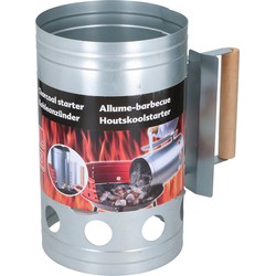 Barbecuestarter - houten handvat - brikettenstarter - 27 cm - Brikettenstarters