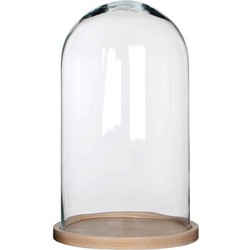 Mica Decorations Hella Stolp - H37 x Ø23 cm - Naturel - Hout / Glas