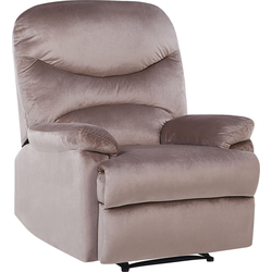 Beliani ESLOV - Fauteuil-Beige-Fluweel