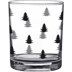 Clayre & Eef Waterglas  230 ml Glas Kerstbomen Drinkbeker