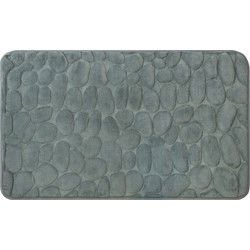 QUVIO Badmat met stenen patroon - 50 x 80 cm - Grijs