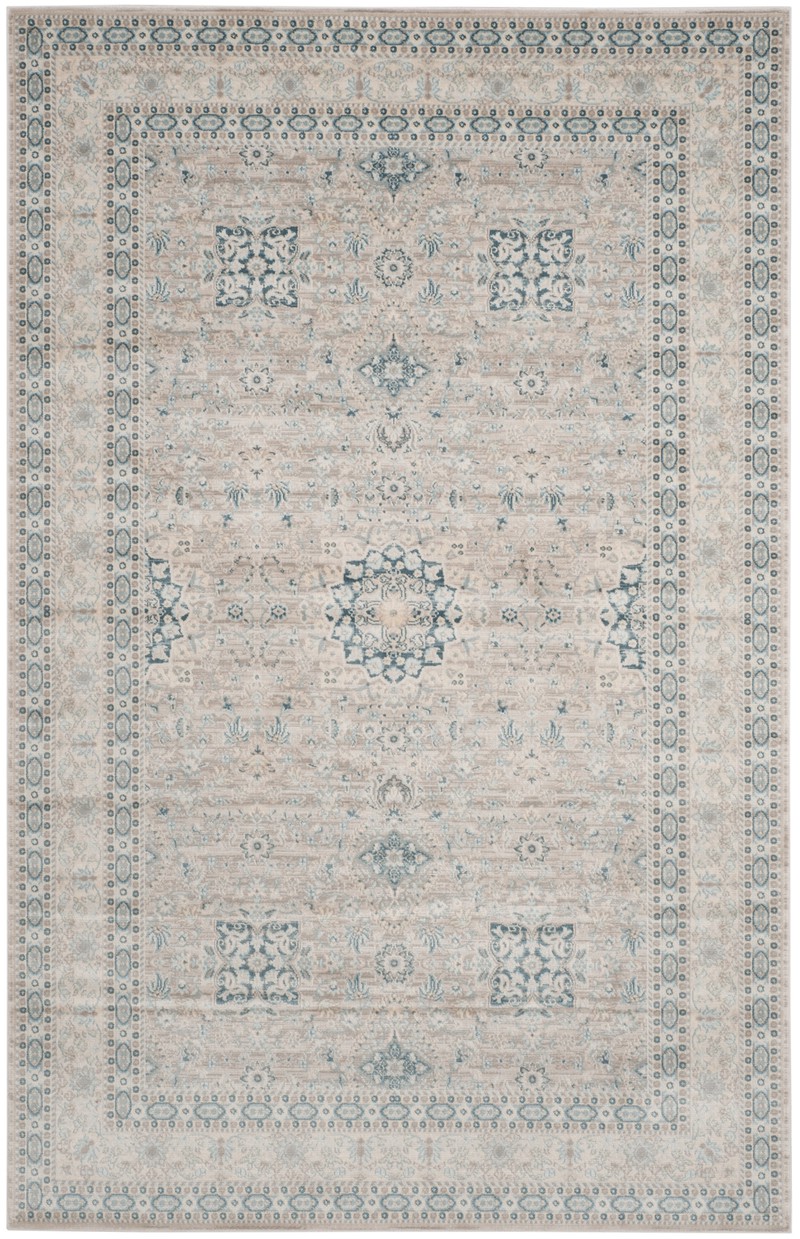 Safavieh Vintage Inspired Indoor Woven Area Rug, Archive Collection, ARC671, in Grey & Blue, 201 X 279 cm - 