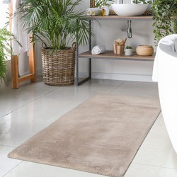 Tapijtenloods Paradise Badmat Hoogpolig Anti-Slip Taupe- 80x150 CM