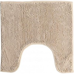 Urban Living WC/Toilet Badkamerkleedje/badmat tapijt - voor op de vloer - beige - 49 x 49 cm - Badmatjes