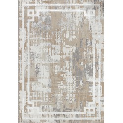 Modern Abstract Tapijt MARTINA - Beige/Wit - 160x213 cm