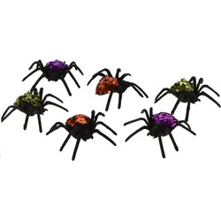 Spiders Set 6Pcs With Sequins