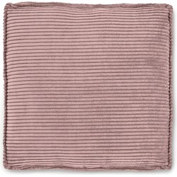 Kave Home - Dik roze ribfluweel Blok-kussen 60 x 60 cm