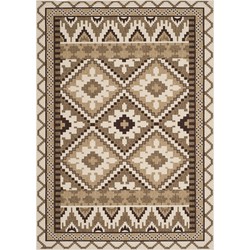 Safavieh Bold & Bright Indoor Woven Area Rug, Veranda Collection, VER096, in Creme & Brown, 122 X 170 cm