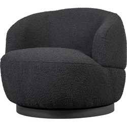 BePureHome Woolly Draaifauteuil - Boucle - Antraciet - 71x84x88