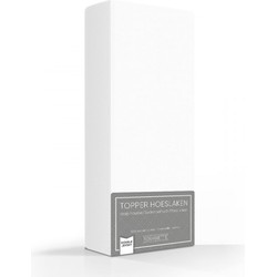 Romanette Double Jersey Topper Hoeslaken Wit-80/90/100 x 200/210/220 cm
