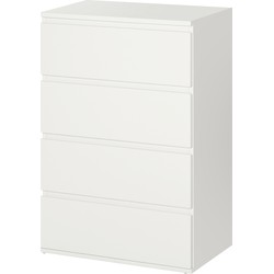 4goodz Ladenkast Greeploos met 4 Laden 33 55 x 80 cm - Wit
