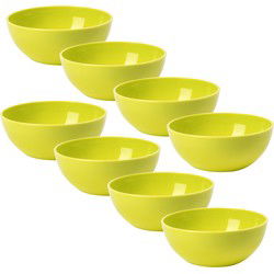 Plasticforte kommetjes/schaaltjes - 8x - kunststof - 12x5 cm - groen - Kommetjes